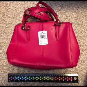 Coach Mini Christie leather bag, new, Pink/Ruby
